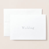 Formal Silver Foil Eltern Hochzeit Einladung (Vorderseite mit Umschlag)