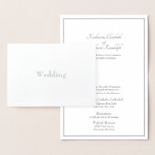 Formal Silver Foil keine Eltern Hochzeit Einladung (Anzeige)