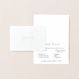 Formal Silver Foil UAWG Wedding Folienkarte