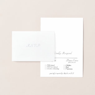 Formal Silver Foil UAWG Wedding Folienkarte