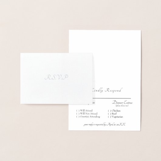 Formal Silver Foil UAWG Wedding Folienkarte (Anzeige)