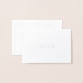 Formal Silver Foil UAWG Wedding Folienkarte (Vorderseite mit Umschlag)