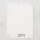 Formal Simple Classic Elegant Blank Wedding Einladung (Rückseite)