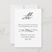 Formal Simple Elegant - 3x5 Empfang Einladung (Vorderseite)