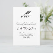 Formal Simple Elegant - 3x5 Empfang Einladung (Stehend Vorderseite)