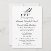 Formal Simple Elegant - Hochzeit/Empfang Einladung (Vorderseite)