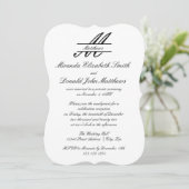 Formal Simple Elegant - Hochzeitsankündigung Einladung (Stehend Vorderseite)