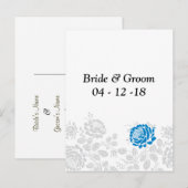 Formal speichern Sie die Daten Postkarten Blue Flo (Vorne/Hinten)