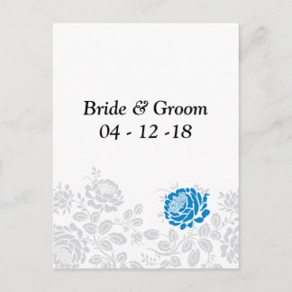 Formal speichern Sie die Daten Postkarten Blue Flo