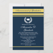 Formal Stripes Logo Uni University Abschluss Einladung (Vorderseite)