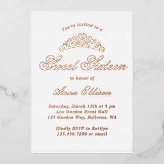 Formal Sweet 16 Folieneinladung