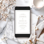 Formal Taupe Hochzeit Einladung