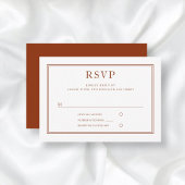 Formal Terracotta Wedding RSVP Karte