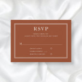 Formal Terracotta Wedding RSVP Karte