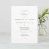 Formal Traditional Gold Text 2 Venue Wedding (Stehend Vorderseite)