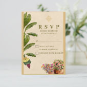 Formal Traditional Wedding RSVP Card | Elegant (Stehend Vorderseite)