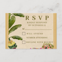 Formal Traditional Wedding RSVP Card | Elegant
