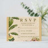 Formal Traditional Wedding RSVP Card | Elegant (Stehend Vorderseite)