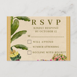 Formal Traditional Wedding RSVP Card | Elegant Karte