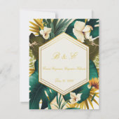 Formal Trendy Tropical Hochzeit in Urlaubsort UAWG RSVP Karte (Rückseite)