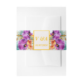 Formal-Tropische Hochzeit Einladungsbanderole