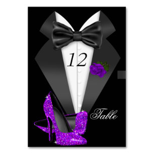 Formal Tuxedo Black Pur Heels Tischnummer Sitzplät