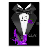 Formal Tuxedo Black Pur Heels Tischnummer Sitzplät (Vorderseite)
