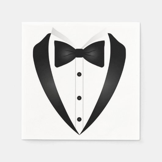 Formal Tuxedo Cocktail Serviette (Vorderseite)
