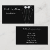 Formal Tuxedo Event Planning für Schwarze Krawatte Visitenkarte (Vorne/Hinten)