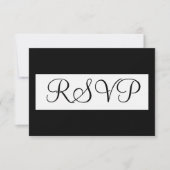 Formal UAWG Wedding Schwarz-weiß RSVP Karte (Vorderseite)