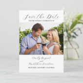 Formal und elegant Hochzeit Save the Date (Stehend Vorderseite)