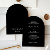 Formal und Klassisch | Schwarze Hochzeit Einladung