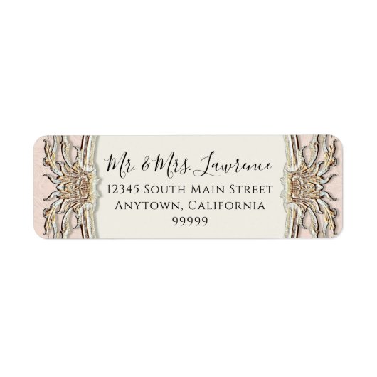 Formal Viktorianisch Blush Pink in Gold Wedding (Vorne)