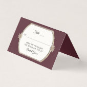 Formal Viktorianisch Elegant Burgundy in Gold Empf (Vorderseite)