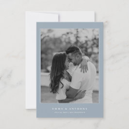 Formal Vintage dusty Blue Monogram Wedding Save The Date