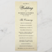 Formal Vintage Wedding Programm (Vorderseite)