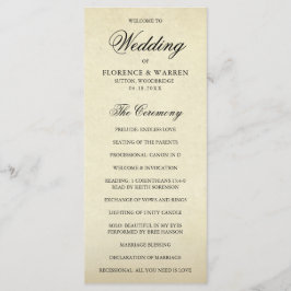 Formal Vintage Wedding Programm