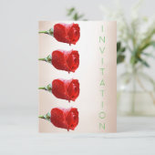 Formal Vip Rose Lila Grün Elfenbeinküste Einladung (Stehend Vorderseite)