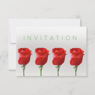 Formal Vip Rose Silver Red Green Pastel Pearly Einladung