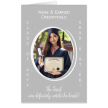 Formal von uns allen Silver, White Graduate Foto