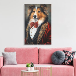 Formal Wear Tuxedo Shetland Sheepdog | Sheltie Leinwanddruck