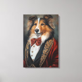 Formal Wear Tuxedo Shetland Sheepdog | Sheltie Leinwanddruck (Vorderseite)
