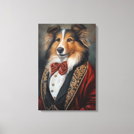 Formal Wear Tuxedo Shetland Sheepdog | Sheltie Leinwanddruck