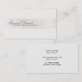 Formal Wedding Consultant White Visitenkarte (Vorne/Hinten)