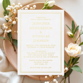 Formal Wedding Gold Foil Einladung