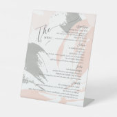 Formal Wedding Menu Elegant Sockelschild (Vorderseite)
