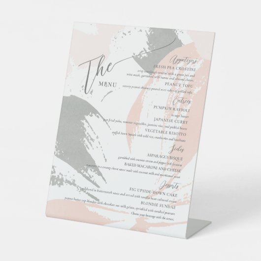 Formal Wedding Menu Elegant Sockelschild (Vorderseite)