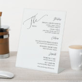 Formal Wedding Menu Elegant White Black Sockelschild (In SItu)