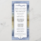 Formal #Wedding Modern #Nautical Dusty Blue & Gold Programm (Rückseite)