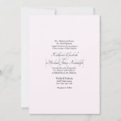 Formal Wedding Monogram Scheidete Eltern Pink II Einladung (Vorderseite)